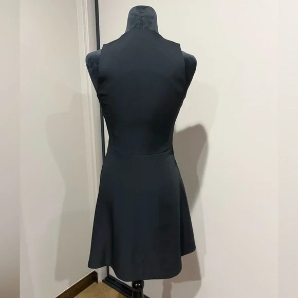 Rebecca Taylor Black and Cream Striped Mini Dress - Picture 5 of 7